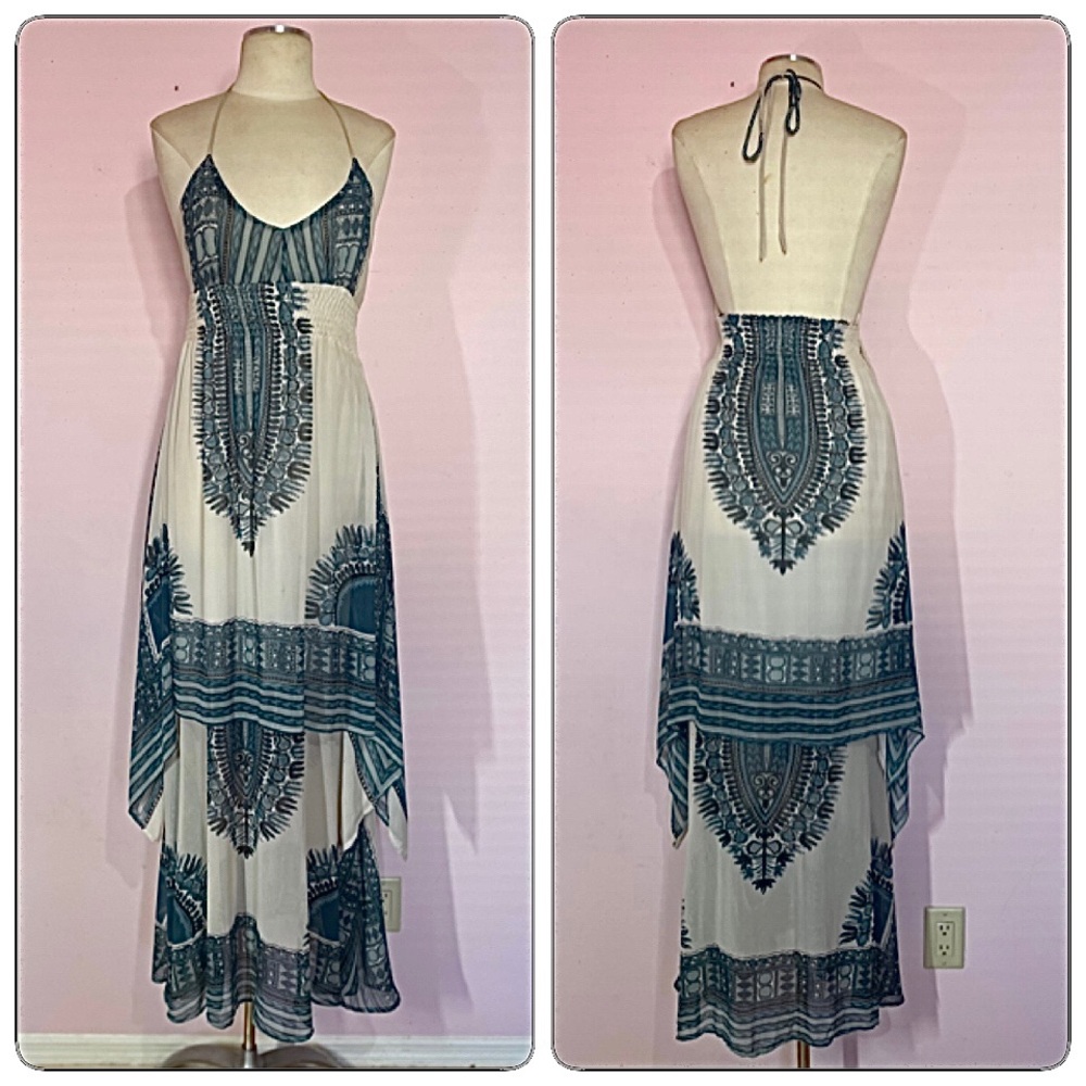 🌺🌼💐🌻THAT 70’s PAISLEY LAYERED MAXI DRESS…by NESLAY PARIS…Sz S …Fits Large.